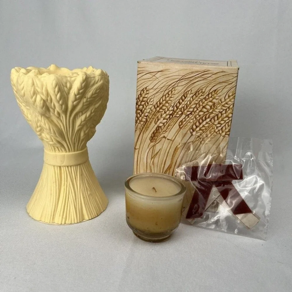 Vintage Thanksgiving Fall 1980s Avon Harvest Time Spice Garden‎ Fragrance Candle